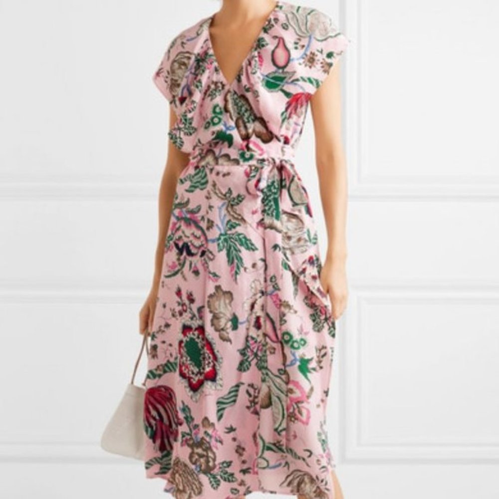 Tory Burch Adelia Ruffled Floral-Print Dress